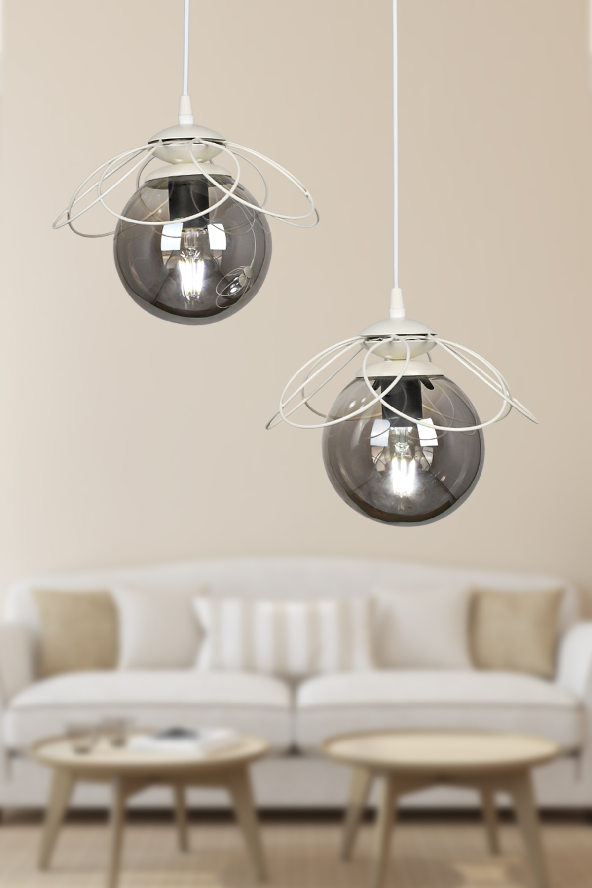 Dünya Chandelier White